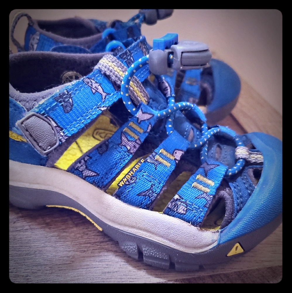 Toddler keen shark print shoes